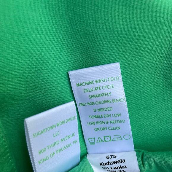 Lilly Pulitzer Alessi Stretch Short Cabana Green Side Zip 4.5" Inseam Size 16 - Picture 8 of 8